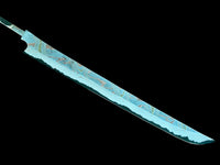 Nigara Dark Irodori B2 Rainbow Damascus Sakimaru Sujihiki 450mm : Blade Only