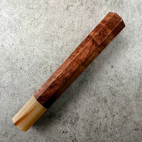 Custom Japanese Knife handle (wa handle) for 240mm - Curly hormigo and blonde