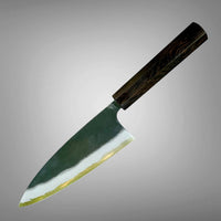 Custom Kyohei Shindo Iron clad Aogami Kurouchi Funyaki 135 mm - African Blackwood
