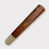 Custom Japanese Knife handle (wa handle) for 165-210mm : Curly western myall and blonde horn