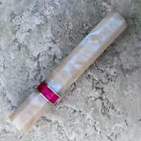 Custom Japanese Knife handle (wa handle) for 165-210mm - Blue pearl and pink