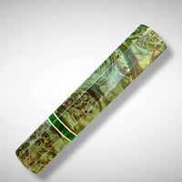 Japanese Knife handle (wa handle) for 165-210 mm : Green dyed maple burl with Arizona Jade