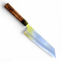 Custom Sugi Tadokoro x Yoshikazu Tanaka Aogami Super Tall Kiritsuke Gyuto 240 Hon Kasumi Finish - Hawaiian Koa and buffalo horn