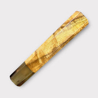 Custom Japanese Knife handle (wa handle) for 240 mm - Primavera and mabled horn