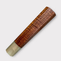 Custom Japanese Knife handle (wa handle) for 165-210mm : Curly western myall and blonde horn