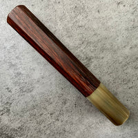 Hanoi Made Custom Japanese Knife handle (wa handle) for 165-180 : Saimese Rosewood and marble horn