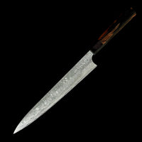 Custom Masakage Kumo Damascus VG10 Sujihiki 270 mm - Figured ebony and horn
