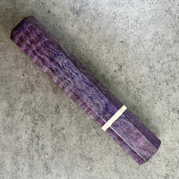 Custom Japanese Knife handle (wa handle) for 240mm - Purple dyed curly maple