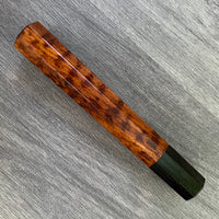 Custom Japanese Knife handle (wa handle) for 240mm - Snakewood (slight figure) and buffalo horn