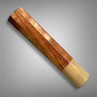Custom Japanese Knife handle (wa handle) for 165-210 mm: Tasmania Blackwood and blonde horn