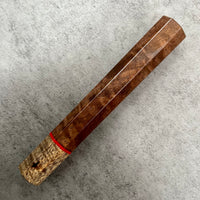 Custom Japanese Knife handle (wa handle) for 240mm - Curly Claro Walnut