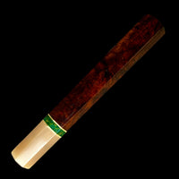 Custom Japanese Knife handle (wa handle) for 240mm - Desert ironwood and Arizona Jade