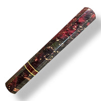 Japanese Knife handle (wa handle) for 240-260 mm : Double dyed box elder burl red/black