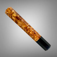 Custom Japanese Knife handle (wa handle) for 165-210 mm: Golden red Amboyna burl and buffalo horn