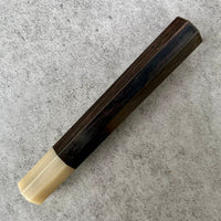 Custom Japanese Knife handle (wa handle) for 240mm - African Blackwood and blonde horn