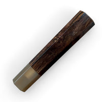 Custom Japanese Knife handle (wa handle) for 165-225 mm: Spalted Walnut and blonde horn