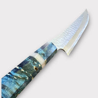 Custom Nigara Hamono SG2 Butcher knife, 170 mm - Box Elder Burl