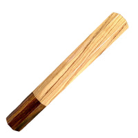 Custom Japanese Knife handle (wa handle) for 240mm : Wild Olive (Olea oleaster) and desert ironwood