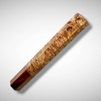 Custom Japanese Knife handle (wa handle) for 165-210 mm: Maple burl and desert ironwood