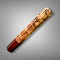 Custom Japanese Knife handle (wa handle) for 165-210 mm: Honduran Rosewood Burl and Cocobolo