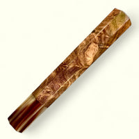 Custom Japanese Knife handle (wa handle) for 240mm - Turkish Walnut Burl and marbled horn