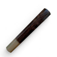 Custom Japanese Knife handle (wa handle) for 165-225 mm: Spalted Walnut and blonde horn