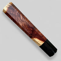 Custom Japanese Knife handle (wa handle) for 240 mm - Cocobolo burl and horn