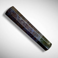 Custom Japanese Knife handle (wa handle) for 165-210 mm: Dyed sequoia burl and buffalo horn
