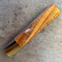 Custom Japanese Knife handle (wa handle) for 240-260 mm : Tasmanian Blackwood and marbled horn