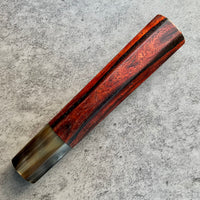Hanoi Made Custom Japanese Knife handle (wa handle) for 240 : Siamese Rosewood and marbled horn