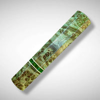 Japanese Knife handle (wa handle) for 165-210 mm : Green dyed maple burl with Arizona Jade