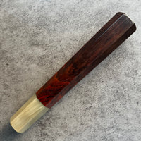 Hanoi Made Custom Japanese Knife handle (wa handle) for 240 : Siamese Rosewood and blonde horn
