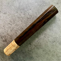 Custom Japanese Knife handle (wa handle) for 240mm : Ziricote and spalted maple