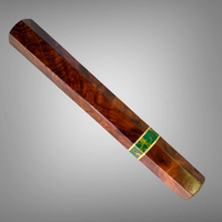 Custom Japanese Knife handle (wa handle) for 240-260 mm : Desert Ironwood burl and Arizona Jade