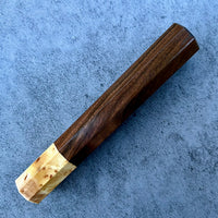 Custom Japanese Knife handle (wa handle) for 165-210mm - Malaysian Blackwood and Canadian yellow cedar