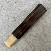 Custom Japanese Knife handle (wa handle) for 240mm - African Blackwood and blonde horn