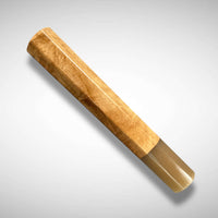 Custom Japanese Knife handle (wa handle) for 165-210 mm: Curly Primavera and Blonde