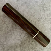 Custom Japanese Knife handle (wa handle) for 240mm : D-shaped African Blackwood and nickel silver