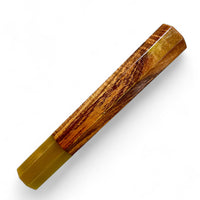 Custom Japanese Knife handle (wa handle) for 165-210 mm: Curly Tasmanian Blackwood and Marbled horn