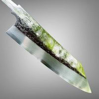 Tadokoro MUSUBI Ginsan Damascus Kiritsuke Santoku 180 mm Mirror Finish - Blade Only