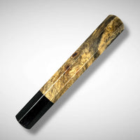 Custom Japanese Knife handle (wa handle) for 165-210 mm: Buckeye burl and horn
