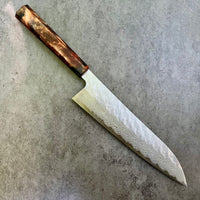 Custom Nigara Hamono VG10 Damascus Gyuto 240 mm - Bronze Swirls