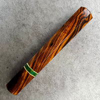 Custom Japanese Knife handle (wa handle) for 240mm - Desert ironwood and Arizona Jade