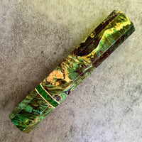 Custom Japanese Knife handle (wa handle) for 165-210mm : Dyed box elder & Arizona jade