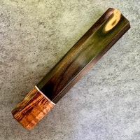 Custom Japanese Knife handle (wa handle) for 240mm : Royal ebony and Hawaiian Koa