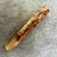 Japanese Knife handle (wa handle) for 210 mm - Two tone Honduran rosewood burl and blonde