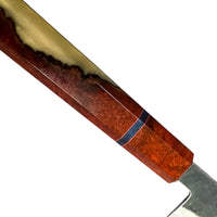 Custom Sugi Fujiwara W1 150mm petty - Bloodwood burl hybrid