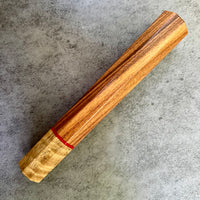 Custom Japanese Knife handle (wa handle) for 240mm - Pau Ferro and curly mango