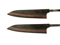 Hatsukokoro Dark Yorokobi Kurozome Copper SLD Gyuto 210 mm - Blade Only