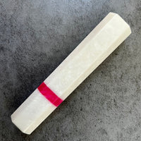 Custom Japanese Knife handle (wa handle) for 165-210mm : White Pearl and Pink